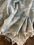 Vintage African Light Faded Indigo Denim Mossi Mudcloth | No. 61