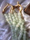 African Sea glass Beads | mint
