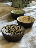 Hand Painted Mini Wood Bowl | Black