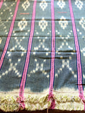 Vintage African Indigo + Lime with Pink Stripes Baule Mudcloth | No. 63