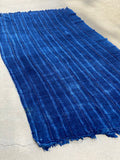 Vintage African Indigo Denim Shibori Mossi Mudcloth Throw | No. 52