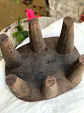 Vintage African Handmade Wooden Nupe Stool