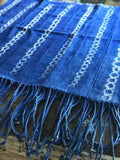 Vintage African Blue Shibori Mudcloth | Runner