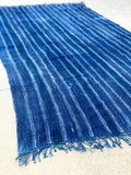 Vintage African Indigo Denim Shibori Stripe Mossi Mudcloth | No. 45