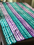 Vintage African Mudcloth | teal + purple Shibori tie dye