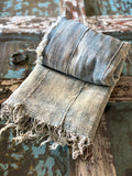Vintage African Light Faded Indigo Denim Mossi Mudcloth | No. 61