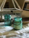 Vintage Wire Bail Mason Jar Candle