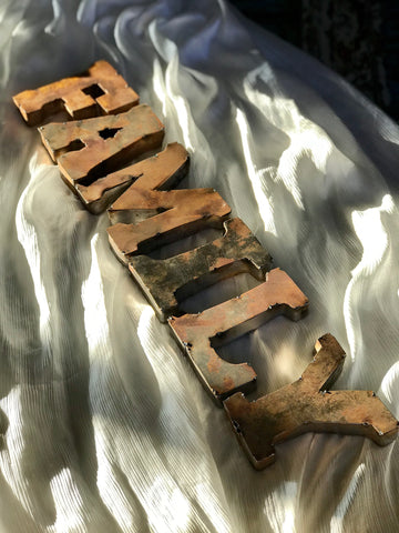 Rustic Rusty Metal Letters | FAMILY