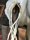 Small African White Glass Beads