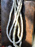 Small African White Glass Beads