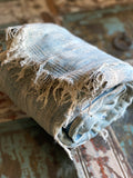 Vintage African Light Faded Indigo Denim Mossi Mudcloth | No. 61