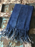 Vintage African Macramé Denim Mossi Indigo Mudcloth | Throw #28