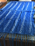 Vintage African Blue Shibori Mudcloth | Runner