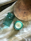 Vintage Wire Bail Mason Jar Candle