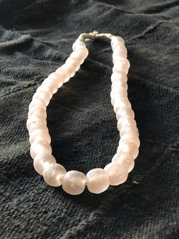 African Sea glass Beads | blush