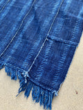 Vintage African Indigo Denim Shibori Mossi Mudcloth Throw | No. 52