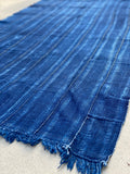 Vintage African Indigo Denim Shibori Mossi Mudcloth Throw | No. 52