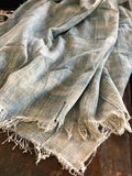 Vintage African Light Faded Indigo Denim Mossi Mudcloth | No. 61