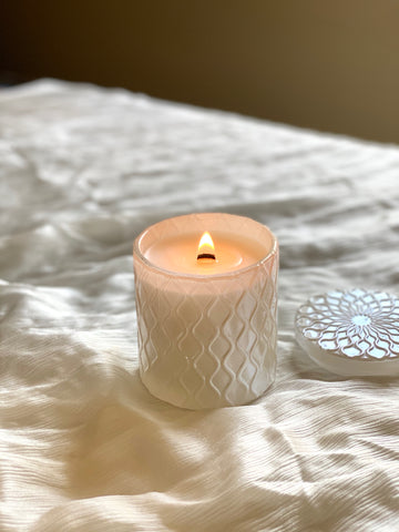 Essential Oil Aromatic Candle | Pearl White | 8 oz.
